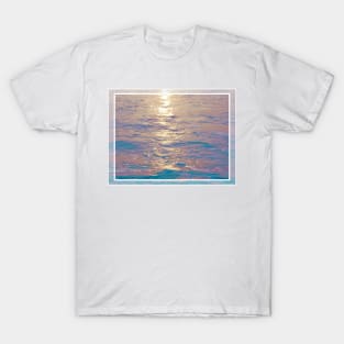 Blush sunset on a calm Indian beach: abstract nature photography T-Shirt